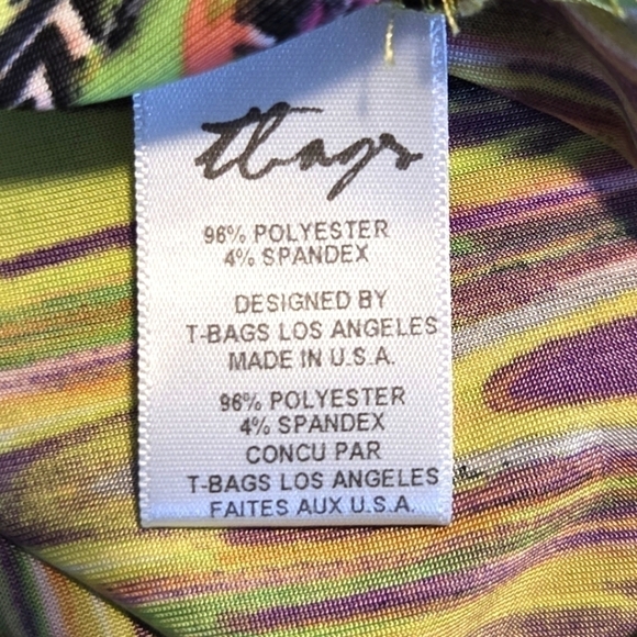 tbags Los Angeles Womens Abella Colorful Art To Wear Batwing Sleeve Dress Large - Picture 6 of 9